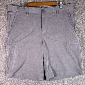 Architect Golf Shorts Mens 38W Gray Chino Zip Pocket Utility Stretch,Fits 40x9.5